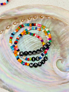 Kindness is Magic- Seed Beads Bracelet 3pc Set