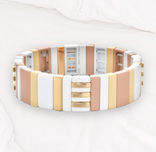 Load image into Gallery viewer, Geometric Nudes Stretch Bracelet
