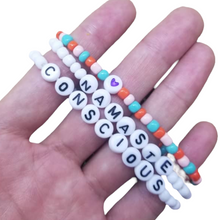 Load image into Gallery viewer, Conscious - Enamel Bead Stretch Bracelet 1pc
