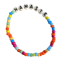 Load image into Gallery viewer, Namaste Multicoloured - Bead Stretch Bracelet 1pc
